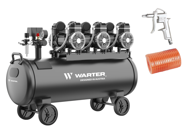 WARTER WC100 PRO 100L Flüsterkompressor Set